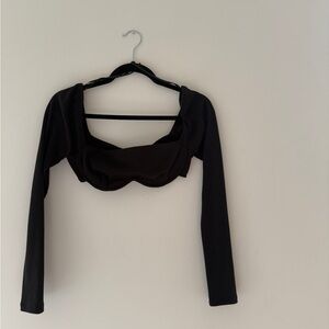 Black Crop Top long sleeve